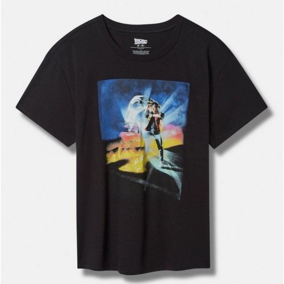 torrid Tops - COPY - Torrid Back To The Future Relaxed Fit Cotton Boxy Tee Size 1x